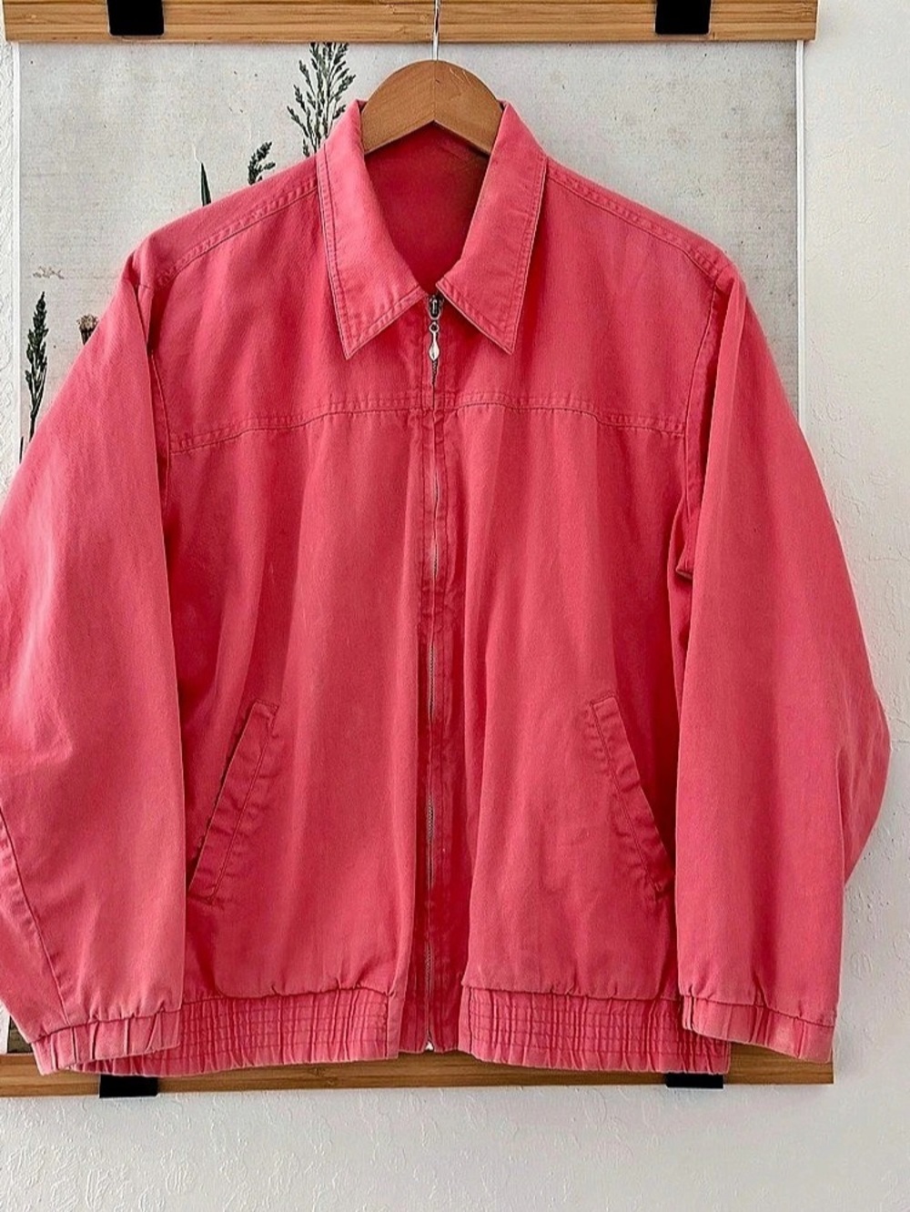 Pink Zip Front Utility Jacket Like New